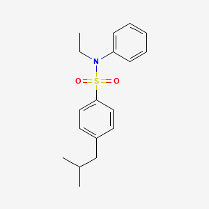 molecular formula C18H23NO2S B5627956 N-Ethyl-4-(2-methylpropyl)-N-phenylbenzene-1-sulfonamide 