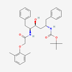 molecular formula C33H42N2O5 B562797 tert-Butyl ((2S,4S,5S)-5-(2-(2,6-dimethylphenoxy)acetamido)-4-hydroxy-1,6-diphenylhexan-2-yl)carbamate CAS No. 192725-45-4