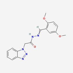 molecular formula C17H17N5O3 B5628028 2-(benzotriazol-1-yl)-N-[(2,5-dimethoxyphenyl)methylideneamino]acetamide 