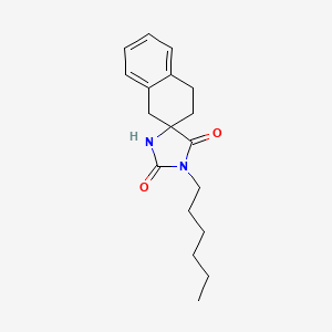3'-hexylspiro[2,4-dihydro-1H-naphthalene-3,5'-imidazolidine]-2',4'-dione