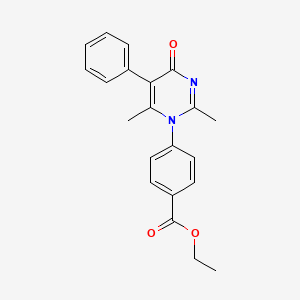 molecular formula C21H20N2O3 B5628108 Ethyl 4-(2,6-dimethyl-4-oxo-5-phenylpyrimidin-1-yl)benzoate 