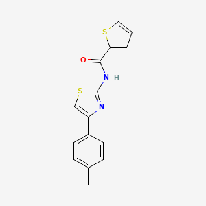 molecular formula C15H12N2OS2 B5628122 N-[4-(4-METHYLPHENYL)-13-THIAZOL-2-YL]THIOPHENE-2-CARBOXAMIDE 