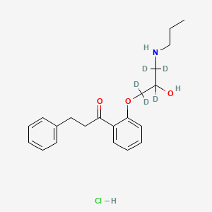 molecular formula C21H28ClNO3 B562814 Propafenone-d5 Hydrochloride 
