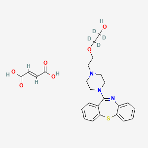 molecular formula C25H29N3O6S B562817 Quetiapine-d8 Hemifumarate CAS No. 1185247-12-4