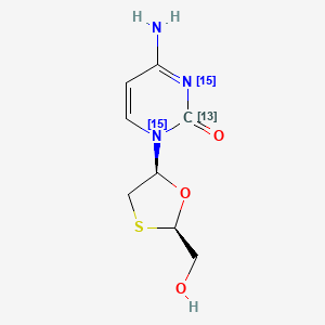 molecular formula C8H11N3O3S B562819 Lamivudine-15N2,13C 