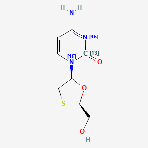 molecular formula C8H11N3O3S B562819 Lamivudine-15N2,13C CAS No. 1217746-03-6