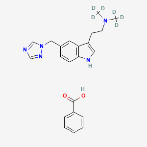 molecular formula C22H25N5O2 B562823 Rizatriptan-d6 Benzoate CAS No. 1216984-85-8