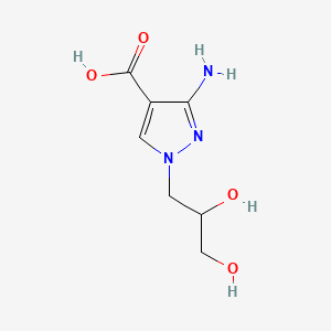 molecular formula C7H11N3O4 B562824 3-Amino-1-(2,3-dihydroxypropyl)-1H-pyrazole-4-carboxylic acid CAS No. 108194-78-1