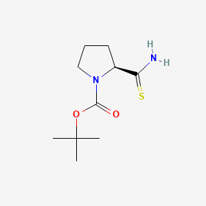 molecular formula C10H18N2O2S B562825 (S)-tert-Butyl 2-carbamothioylpyrrolidine-1-carboxylate CAS No. 101410-18-8