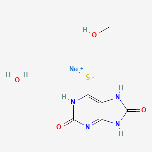 molecular formula C5H7N4NaO4S B562826 sodium;2,8-dioxo-7,9-dihydro-1H-purine-6-thiolate;methanol;hydrate CAS No. 1329805-85-7