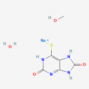 1H-Purine-2,8(3h,6h)-dione, 7,9-dihydro-6-thioxo-, sodium salt (1:1) dihydrate