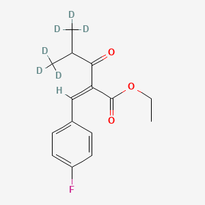 Ethyl 3-(4-Fluorophenyl)-2-(2-methylpropionyl)propenoate-d6