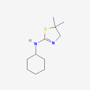 molecular formula C11H20N2S B5628331 Cyclohexyl-(5,5-dimethyl-4,5-dihydro-thiazol-2-yl)-amine 