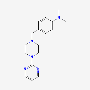 molecular formula C17H23N5 B5628334 N,N-dimethyl-4-[(4-pyrimidin-2-ylpiperazin-1-yl)methyl]aniline 