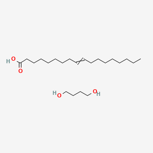 molecular formula C22H42O3 B562837 Octadec-9-enoic acid--butane-1,4-diol (1/1) CAS No. 107425-65-0