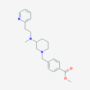 molecular formula C22H29N3O2 B5628371 Methyl 4-[[3-[methyl(2-pyridin-2-ylethyl)amino]piperidin-1-yl]methyl]benzoate 