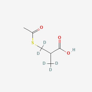 molecular formula C6H10O3S B562838 3-Acetylthio-2-methylpropanoic Acid-d5 CAS No. 1189969-31-0
