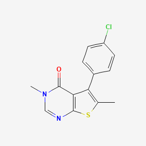 molecular formula C14H11ClN2OS B5628467 5-(4-Chlorophenyl)-3,6-dimethylthieno[2,3-d]pyrimidin-4-one 
