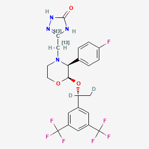 molecular formula C23H21F7N4O3 B562857 Aprepitant-13C2,d2 (Major) CAS No. 1217676-37-3