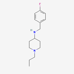 molecular formula C15H23FN2 B5628614 N-[(4-fluorophenyl)methyl]-1-propylpiperidin-4-amine 