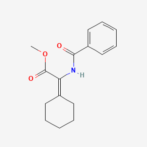 molecular formula C16H19NO3 B5628653 Methyl 2-benzamido-2-cyclohexylideneacetate 