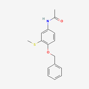 molecular formula C16H17NO2S B562877 O-Benzyl-S-methyl-3-thioacetaminophen CAS No. 1076198-94-1