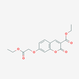 molecular formula C16H16O7 B5628775 Ethyl 7-(2-ethoxy-2-oxoethoxy)-2-oxochromene-3-carboxylate 