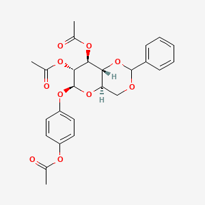 molecular formula C25H26O10 B562878 4-Acetoxyphenyl 2-O,3-O-diacetyl-4-O,6-O-benzylidene-beta-D-glucopyranoside CAS No. 19896-09-4