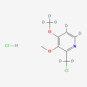 molecular formula C8H11Cl2NO2 B562881 2-Chloromethyl-3,4-dimethoxypyridine-d7, Hydrochloride CAS No. 1185116-63-5