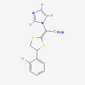 molecular formula C14H10ClN3S2 B562887 Lanoconazole-d3 CAS No. 1185241-05-7
