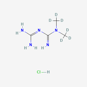molecular formula C4H12ClN5 B562888 Metformin-d6, Hydrochloride CAS No. 1185166-01-1