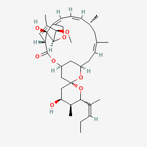 B562893 (1R,4S,4'S,5'S,6R,6'S,8R,10Z,13R,14Z,16Z,20R,21R,24S)-4',24-dihydroxy-21-methoxy-5',11,13,22-tetramethyl-6'-[(Z)-pent-2-en-2-yl]spiro[3,7,19-trioxatetracyclo[15.6.1.14,8.020,24]pentacosa-10,14,16,22-tetraene-6,2'-oxane]-2-one CAS No. 103954-49-0