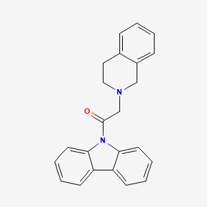 molecular formula C23H20N2O B5628931 1-(9H-carbazol-9-yl)-2-(3,4-dihydroisoquinolin-2(1H)-yl)ethanone 