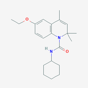 molecular formula C21H30N2O2 B5628972 N-cyclohexyl-6-ethoxy-2,2,4-trimethylquinoline-1(2H)-carboxamide 