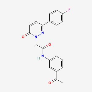 molecular formula C20H16FN3O3 B5628995 N-(3-acetylphenyl)-2-(3-(4-fluorophenyl)-6-oxopyridazin-1(6H)-yl)acetamide 