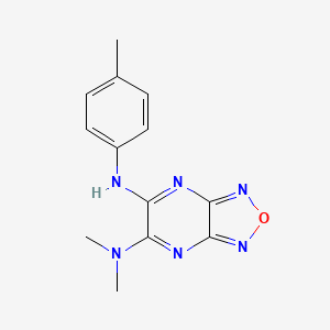 molecular formula C13H14N6O B5629060 N5,N5-DIMETHYL-N6-(4-METHYLPHENYL)-[1,2,5]OXADIAZOLO[3,4-B]PYRAZINE-5,6-DIAMINE 