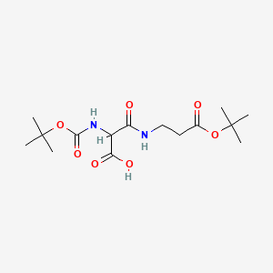 molecular formula C15H26N2O7 B562907 2,2,13,13-Tetramethyl-4,7,11-trioxo-3,12-dioxa-5,8-diazatetradecane-6-carboxylic acid CAS No. 1076199-43-3