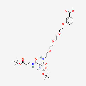tert-Butyl 14-(N-Boc-amino)-1-[3-(methoxycarbonyl)phenoxy]-13,15-dioxo-3,6,9-trioxa-12,16-diazanonadecan-19-oate