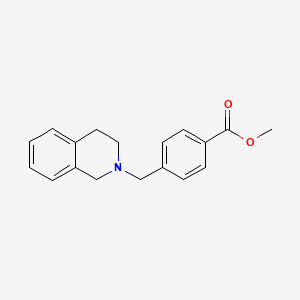 molecular formula C18H19NO2 B5629296 methyl 4-(3,4-dihydro-2(1H)-isoquinolinylmethyl)benzoate 
