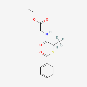 N-(2-Benzoylmercaptopropionyl)glycine-d3 Ethyl Ester