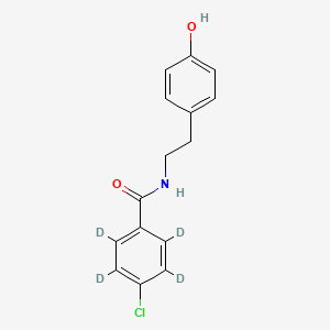 4-Chloro-N-[2-(4-hydroxyphenyl)ethyl]benzamide-d4