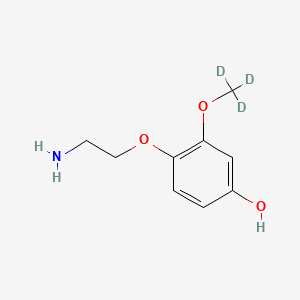 molecular formula C9H13NO3 B562941 4-(2-Aminoethoxy)-3-methoxyphenol-d3 