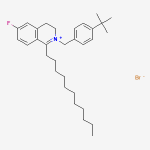 2-[(4-Tert-butylphenyl)methyl]-6-fluoro-1-undecyl-3,4-dihydroisoquinolin-2-ium bromide