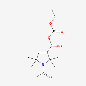 B562953 Ethyl 1-Acetyl-2,2,5,5-tetramethyl-3-pyrroline-3-carbonyloxyformate CAS No. 1076200-09-3