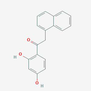 molecular formula C18H14O3 B5629552 1-(2,4-dihydroxyphenyl)-2-(naphthalen-1-yl)ethanone 