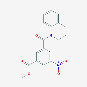 molecular formula C18H18N2O5 B5629577 Methyl 3-[ethyl(2-methylphenyl)carbamoyl]-5-nitrobenzoate 