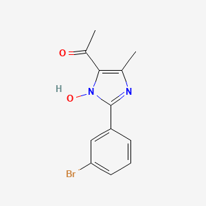 molecular formula C12H11BrN2O2 B5630037 1-[2-(3-bromophenyl)-3-hydroxy-5-methylimidazol-4-yl]ethanone 