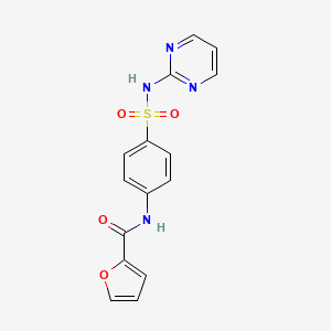 molecular formula C15H12N4O4S B5630097 N-[4-(pyrimidin-2-ylsulfamoyl)phenyl]furan-2-carboxamide 