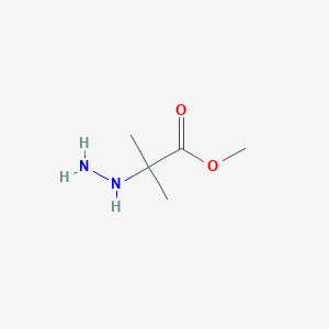 molecular formula C5H12N2O2 B056301 Methyl 2-hydrazinyl-2-methylpropanoate CAS No. 118737-67-0
