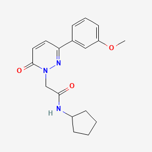 molecular formula C18H21N3O3 B5630150 N-cyclopentyl-2-(3-(3-methoxyphenyl)-6-oxopyridazin-1(6H)-yl)acetamide 